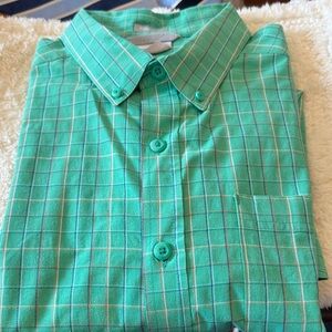 Columbia Teal Checkered Kids Button Down Shirt